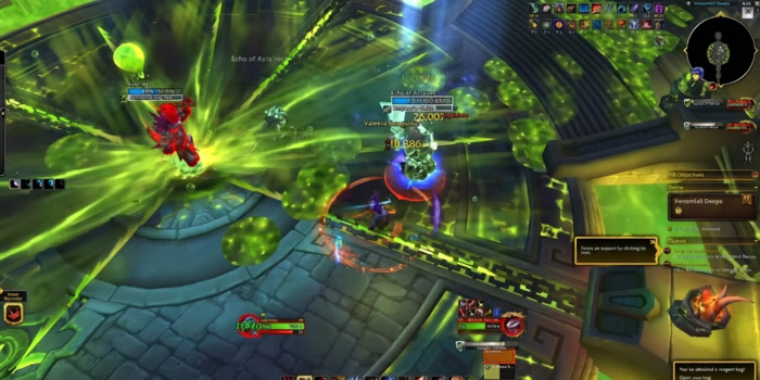 Сражение с Azta'rec на PTR 12.1 Геймплей боя против Echo of Azta'rec с зелеными лужами на арене в выла