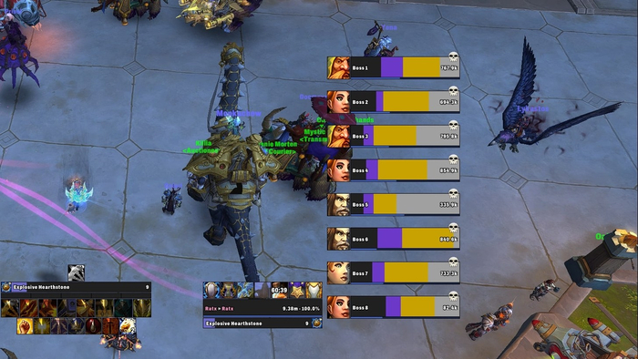 Кастомные индикаторы боссов в Unhalted Raid Frames Отображение полос здоровья боссов в интерфейсе аддона